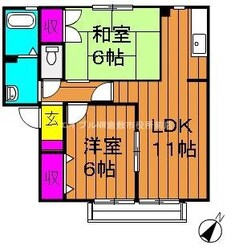 ソレジオ浜中　A棟の物件間取画像